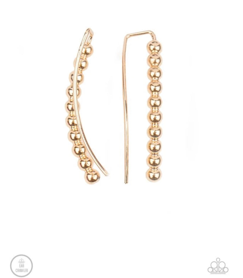 Climb On- Gold Post Earrings