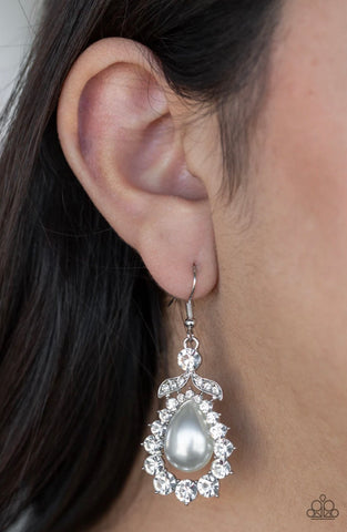 Award Winning Shimmer- White Earrings