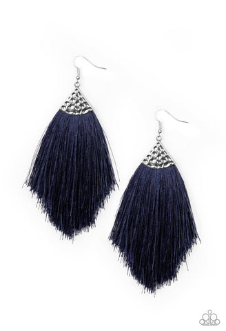 Tassel Tempo- Blue Earrings