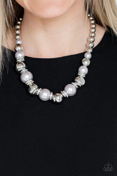 Hollywood Haute Spot- Silver Necklace