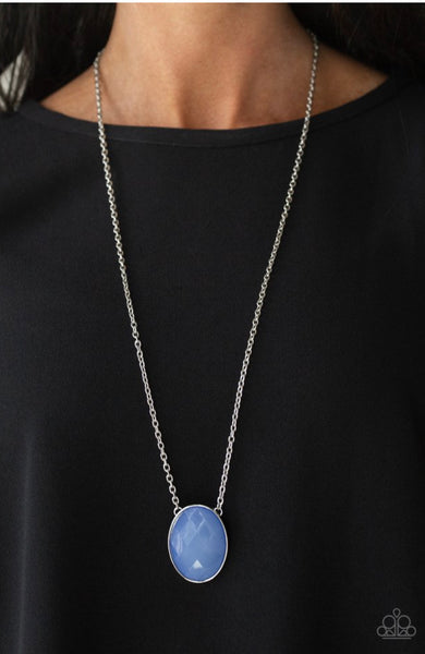 Intensely Illuminated- Blue Necklace
