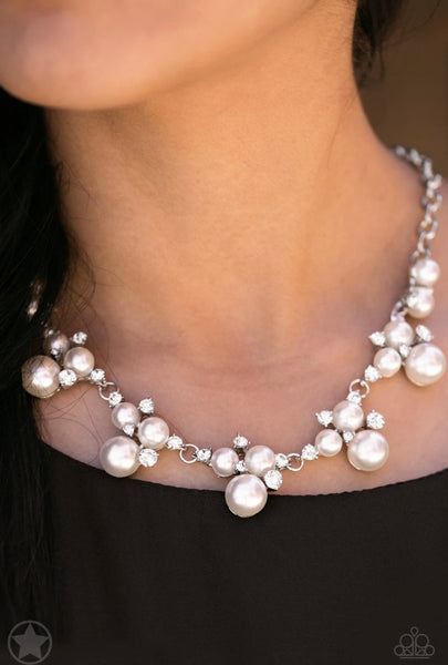 Toast to Perfection- White/Silver Necklace