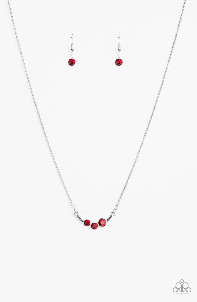 Sparkling Stargazer- Red Necklace