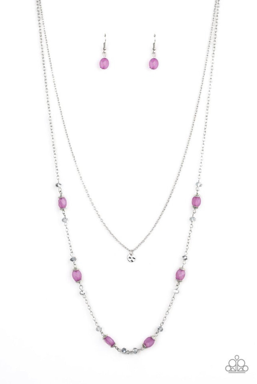 Irresistibly Iridescent- Purple Necklace