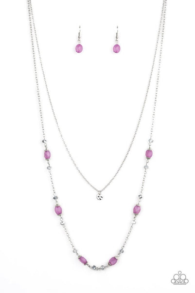 Irresistibly Iridescent- Purple Necklace