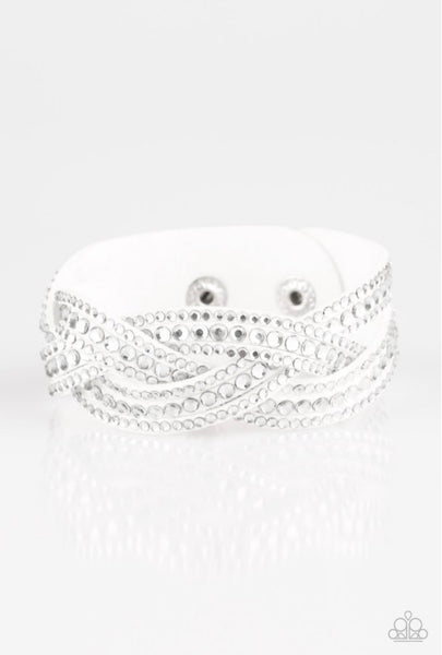 Bring On The Bling- White Urban Bracelet