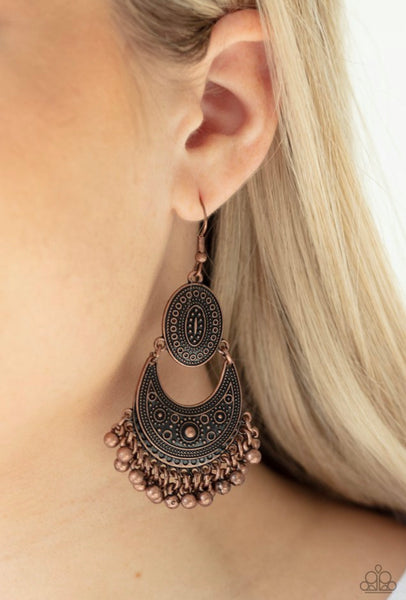 Western Trails- Copper Earrings