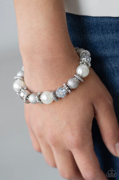 Sparkling Conversation- White Bracelet