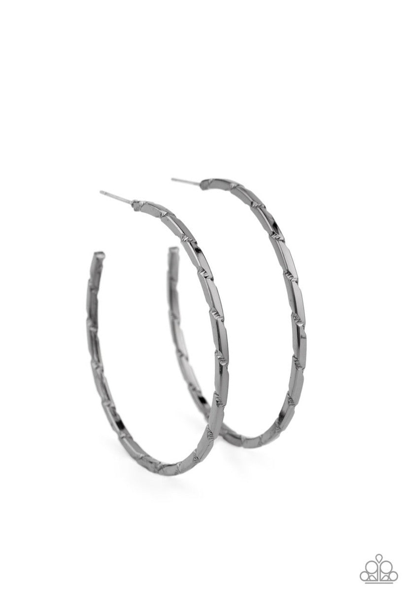 Unregulated- Black Hoop Earrings