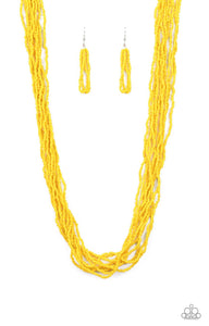 Congo Colada- Yellow Necklace