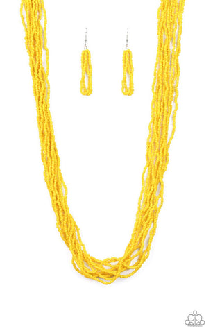 Congo Colada- Yellow Necklace