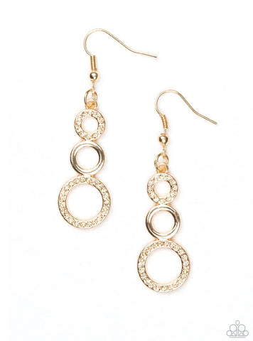 Bubble Bustle- Gold Earrings