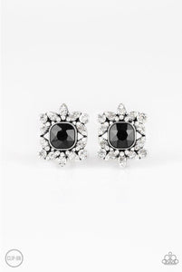 First-Rate Famous- Black Clip-On Earrings