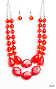 Beach Glam- Red Necklace