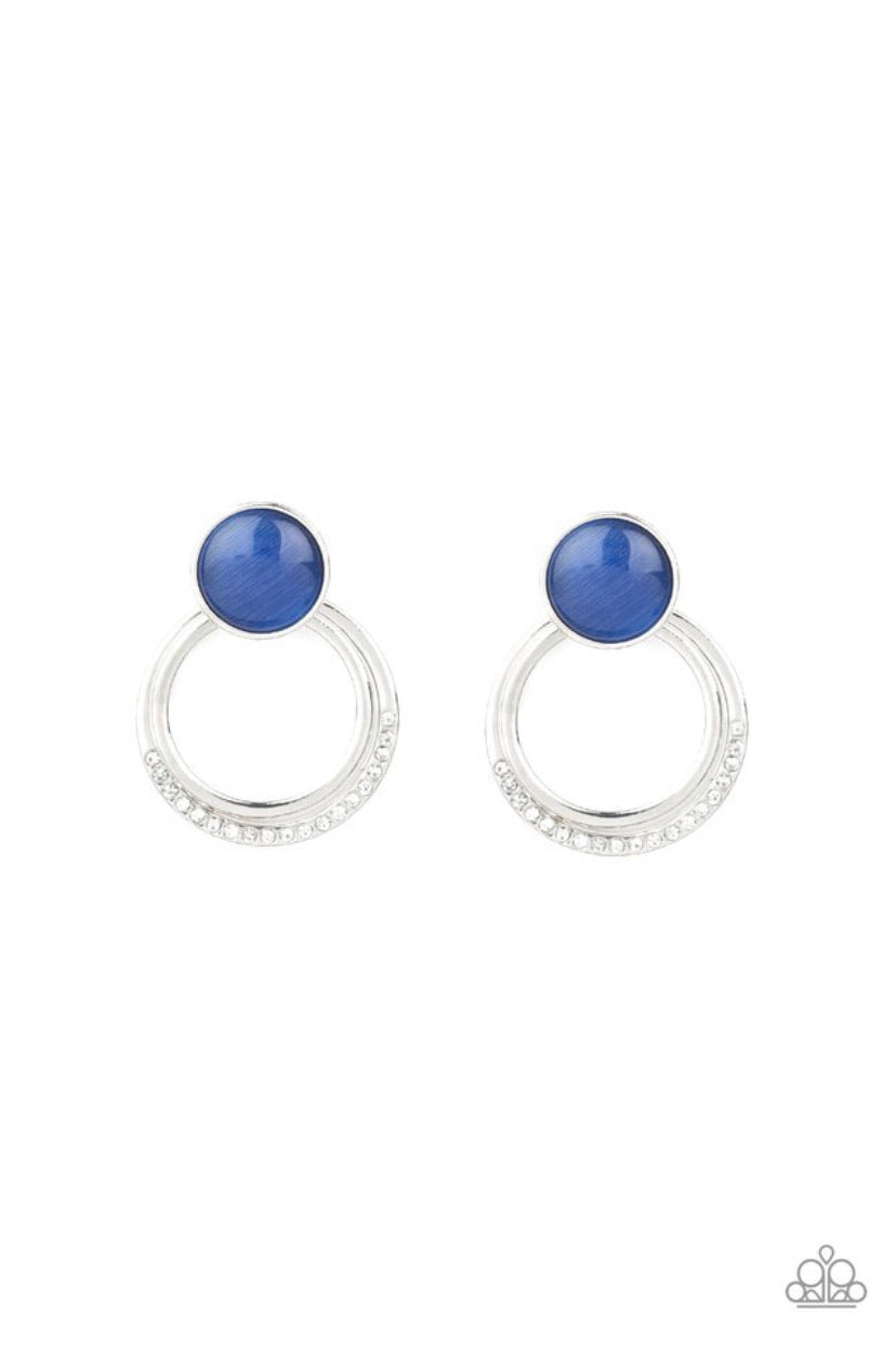Glow Roll- Blue Post Earrings