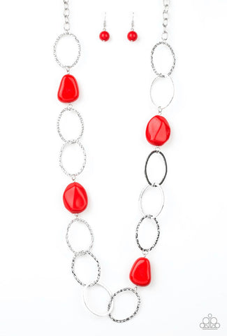 Modern Day Malibu- Red Necklace