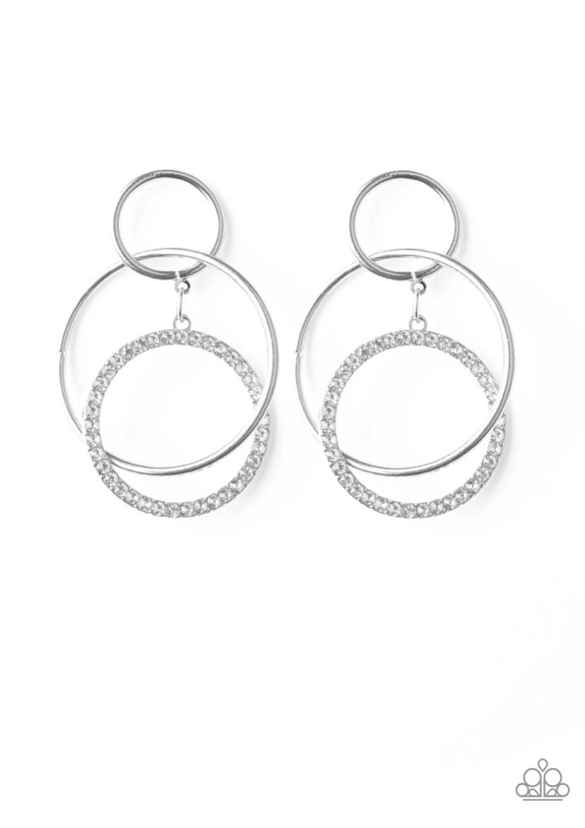 Metro Bliss- White Post Earrings