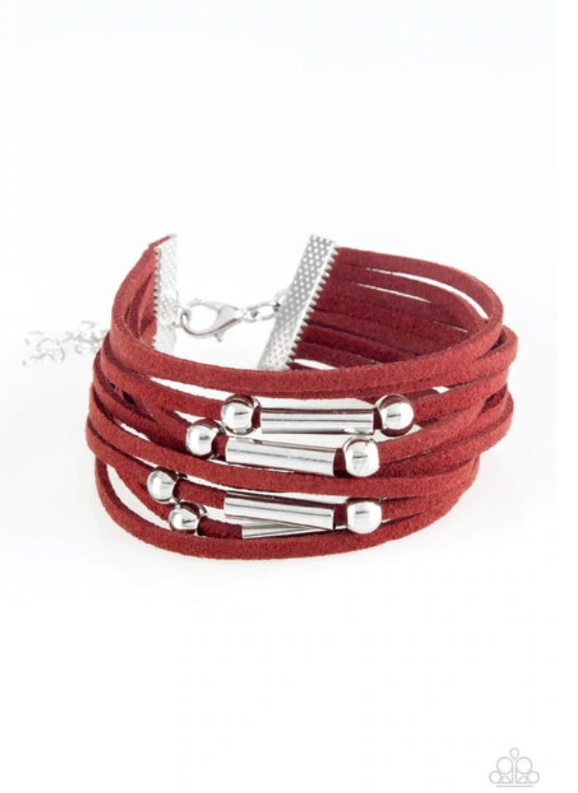 Back to Backpacker- Red Urban Bracelet