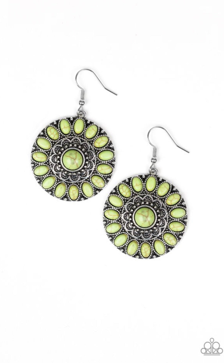 Desert Palette- Green Earrings