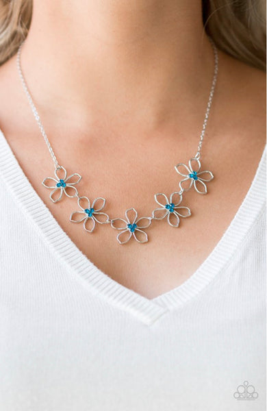 Hoppin’ Hibiscus- Blue Necklace