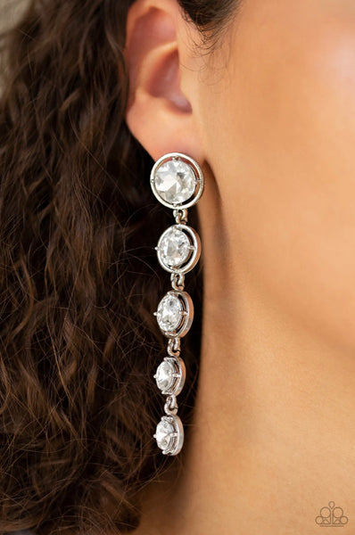 Dripping’ in Starlight- White Post Earrings
