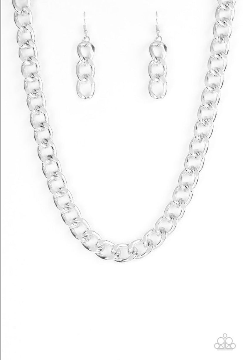 Heavyweight Champion- Silver Necklace
