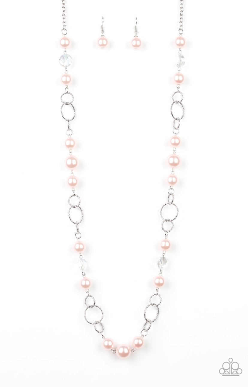 Prized Pearls- Pink Necklace