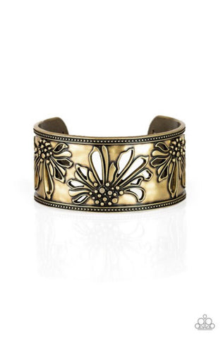 Where the Wildflowers Are- Brass Bracelet