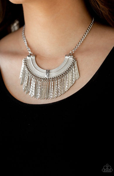 Impressively Incan- Silver Necklace