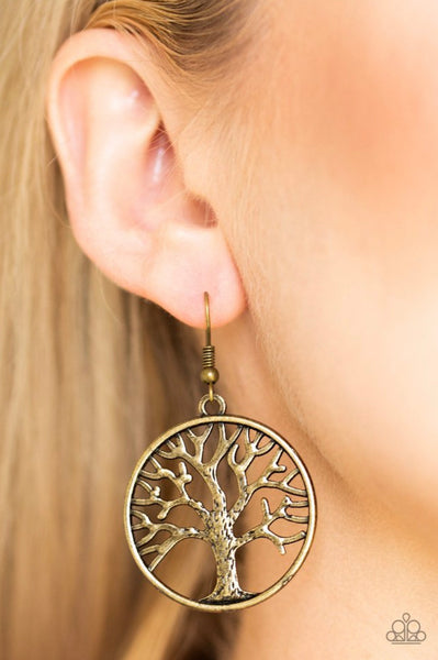 My Treehouse is Your Treehouse- Brass Earrings