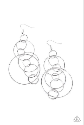 Running Circles Around You- Silver Earrings