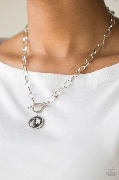 She Sparkles On- Silver Necklace