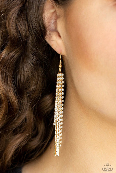 Red Carpet Bombshell- Gold Earrings