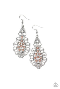 Sprinkle On The Sparkle- Brown Earrings