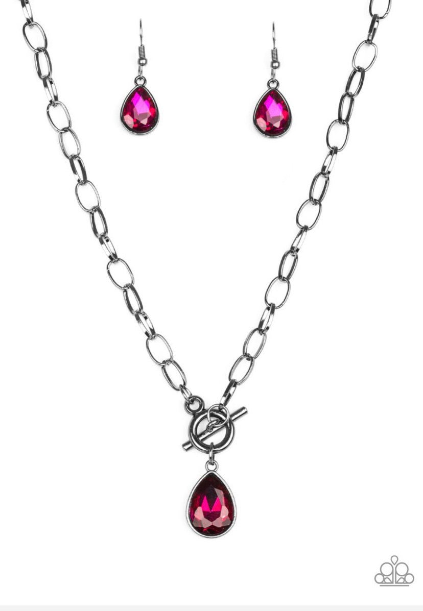 So Sorority- Pink Necklace