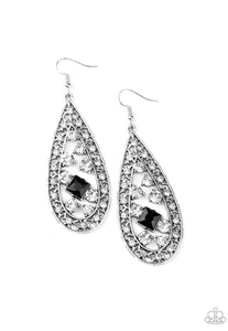 Drop-Dead Dazzle- Black Earrings