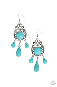 Stone Bliss- Blue Earrings