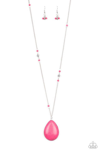 Desert Meadow- Pink Necklace