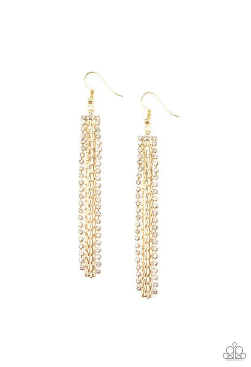 Starlit Tassels- Gold Earrings