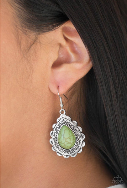 Mesa Mustang- Green Earrings