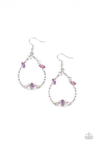 Lotus Ice- Purple Earrings