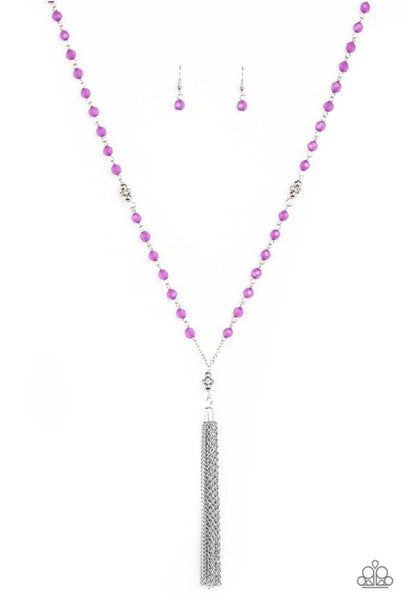 Tassel Takeover- Purple Necklace