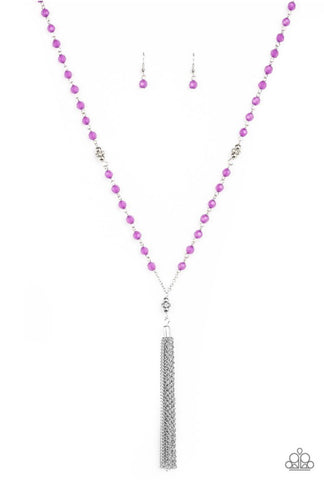 Tassel Takeover- Purple Necklace