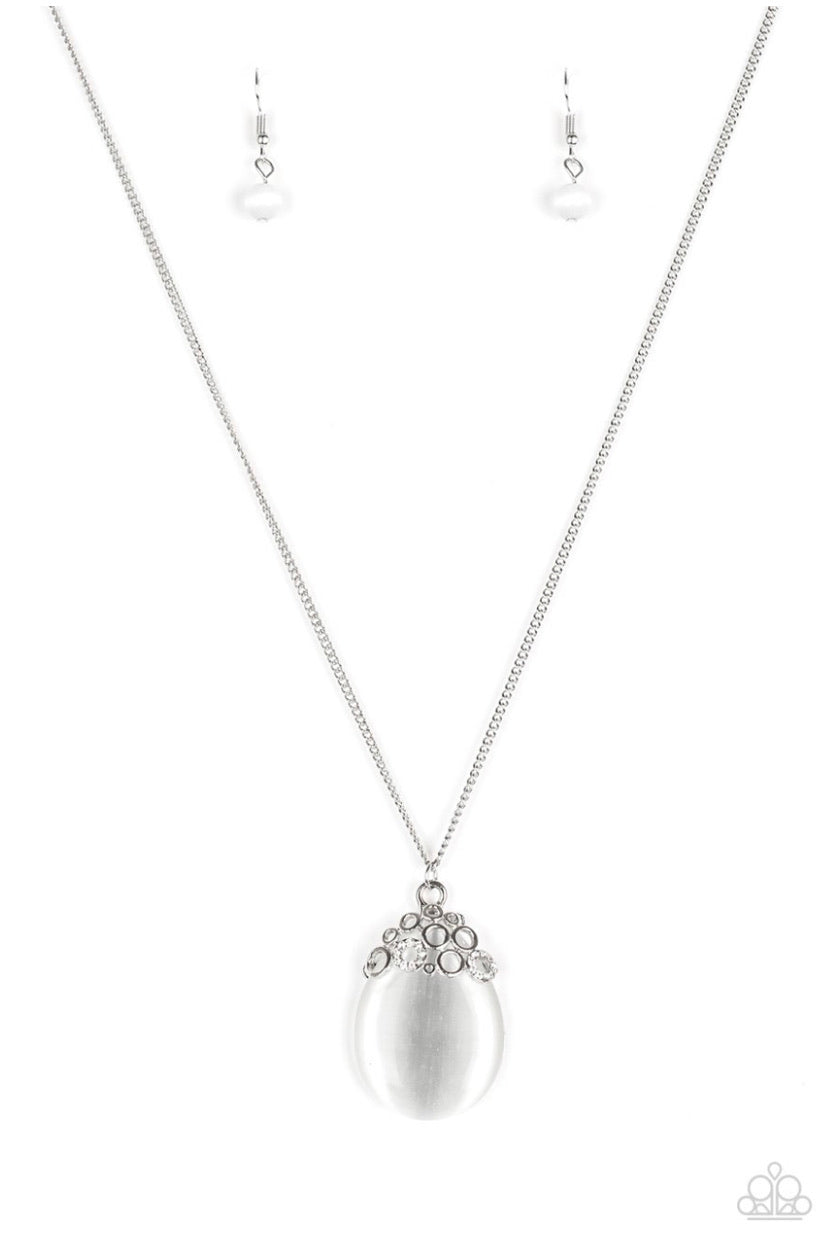 Nightcap and Gown- White Necklace