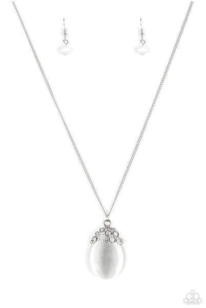 Nightcap and Gown- White Necklace
