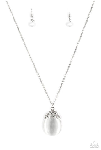Nightcap and Gown- White Necklace