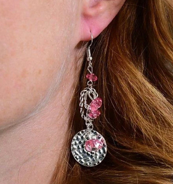 Seaside Catch- Pink Earrings