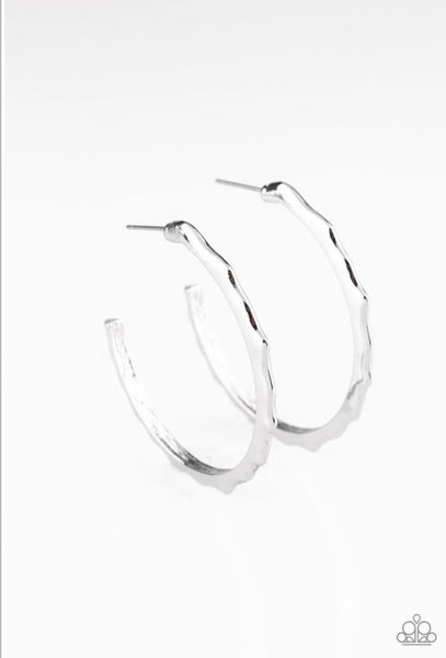 Danger Zone- Silver Earrings