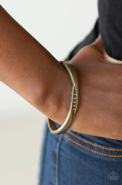 Glittering Grit- Brass Bracelet