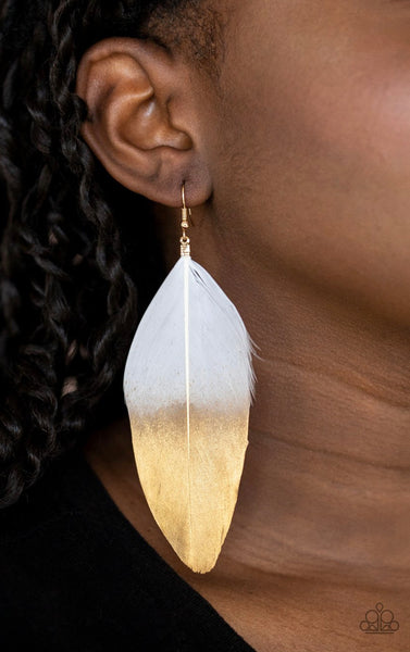 Fleek Feathers- White Earrings